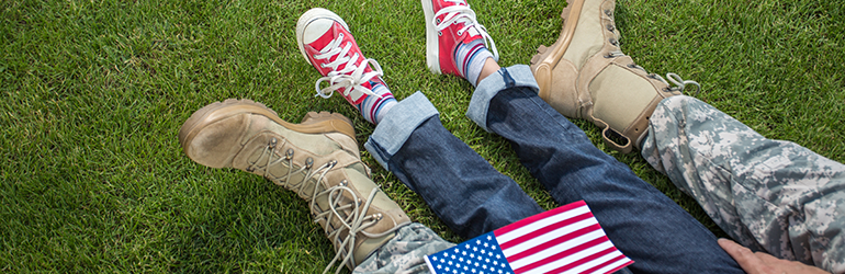 Military family - child and Dad